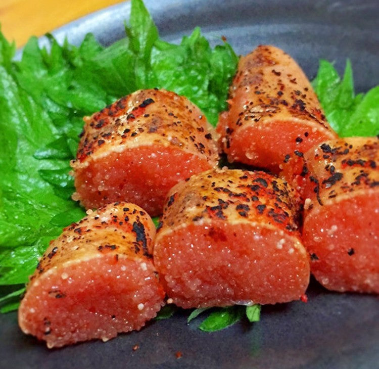 ”Mentaiko" cod roe with green chili & Yuzu  朝からお疲れさまです！ 築地まかない　青唐辛子と柚子の明太子