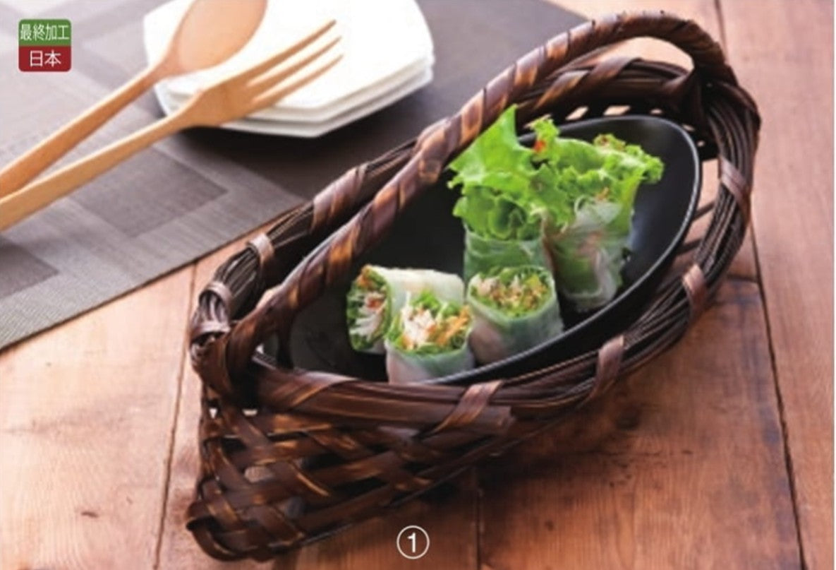 クラフト篭　”Bamboo craft basket”
