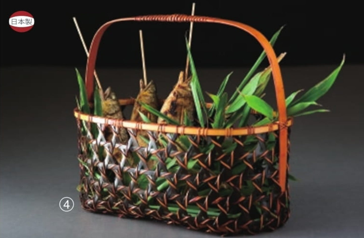 クラフト篭　”Bamboo craft basket”